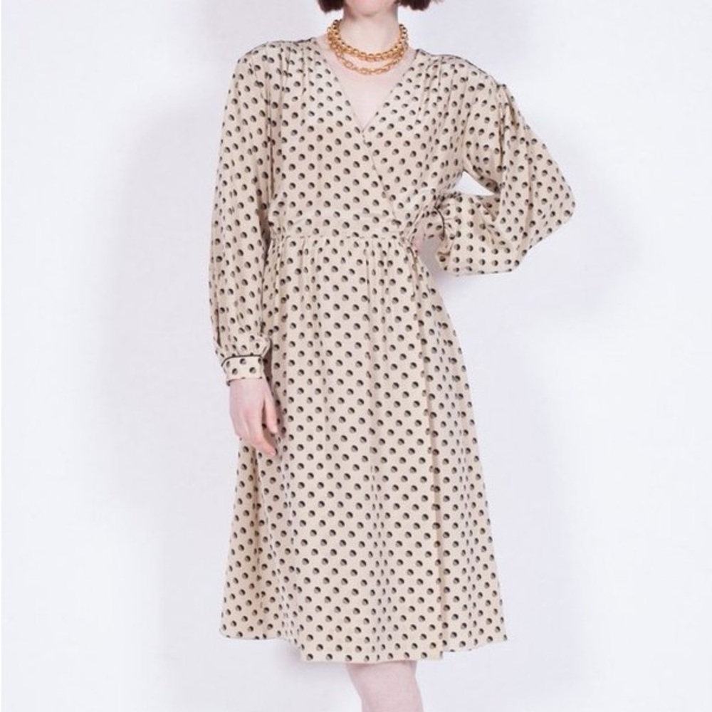 PIERRE CARDIN VINTAGE DRESS 100% Silk - Picture 1 of 6